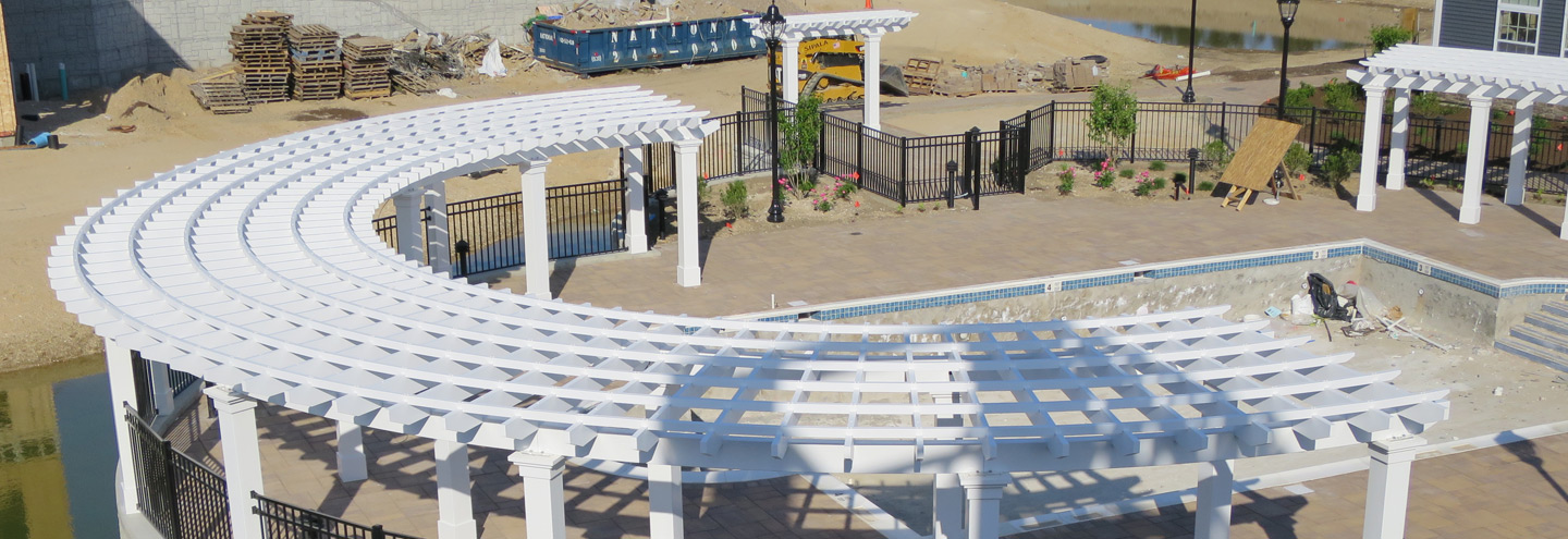 commercial fiberglass pergola